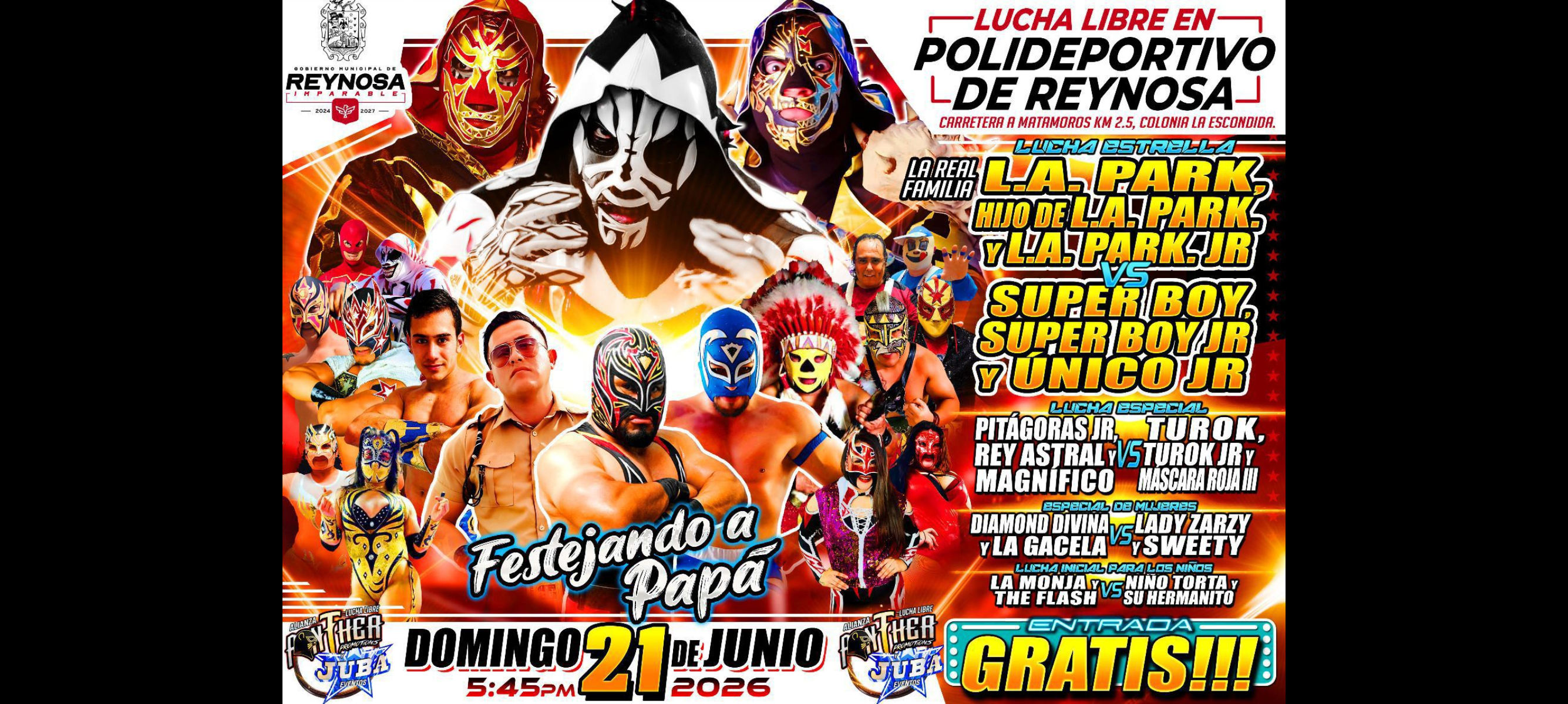 Gobierno de Reynosa anuncia festejo por el Día del Padre en el Polideportivo