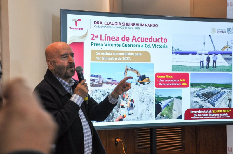 Con coordinación entre Estado y Federación, Tamaulipas registra inversión histórica en materia hídrica