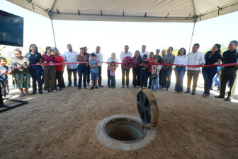 Entrega alcaldesa Carmen Lilia Canturosas obras de infraestructura hidráulica y sanitaria