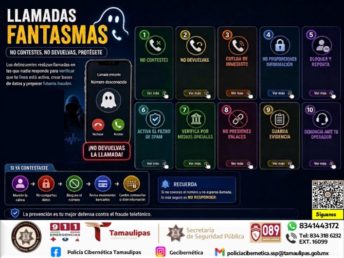 SSPT alerta sobre “llamadas fantasma” y emite recomendaciones para evitar fraudes