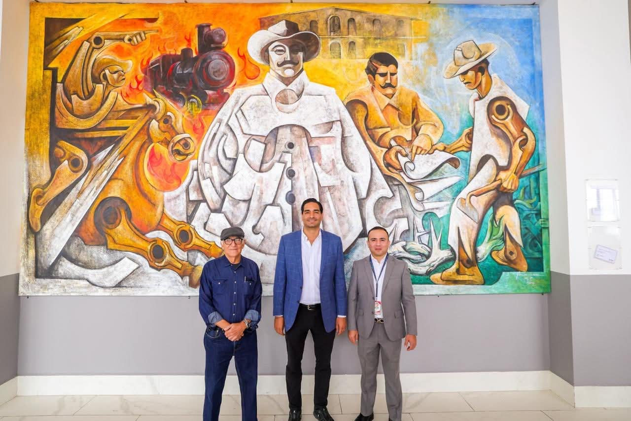 Firmaron Gobierno de Carlos Peña Ortiz y Aeropuerto Internacional Lucio Blanco la conservación de Murales
