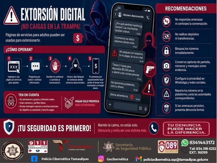 SSPT advierte sobre extorsiones telefónicas