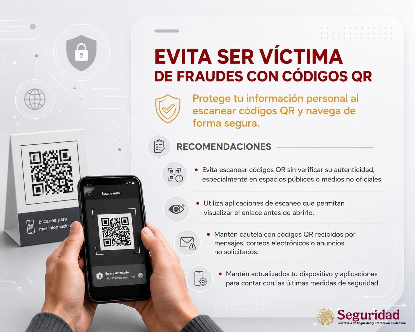 SSPC emite recomendaciones para prevenir fraudes con códigos QR