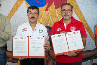 Firma la UAT alianza deportiva entre Correcaminos y el Club Necaxa de la Liga MX