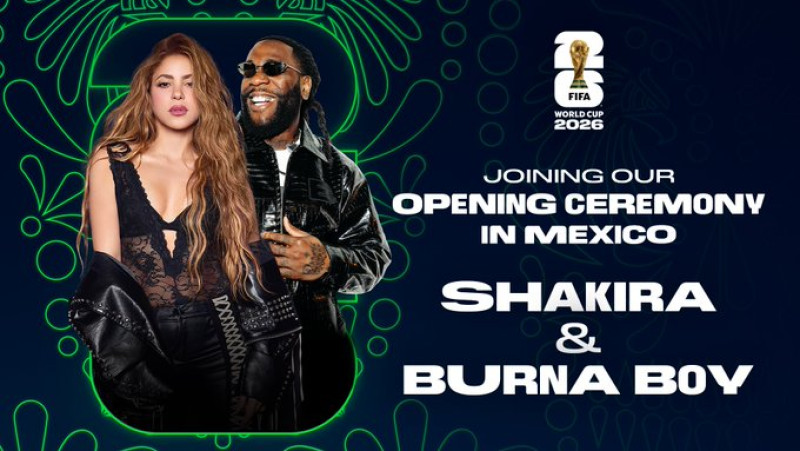 Shakira y Burna Boy encabezarán la inauguración del Mundial 2026 en Ciudad de México