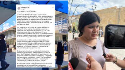 CETis 71 aclara selección de alumna para ceremonia inaugural del Mundial 2026