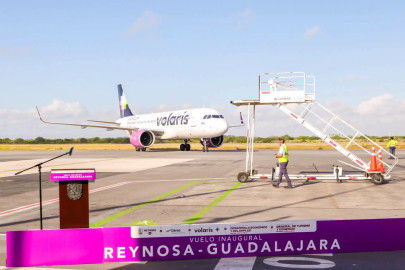 Estrena Reynosa conectividad con Guadalajara: Carlos Peña Ortiz inauguró nueva ruta aérea