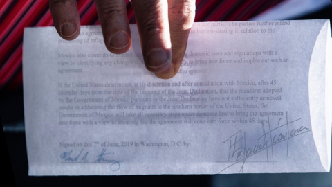 Trump asegura sí hay acuerdo secreto con México y entrará en vigor cuando él quiera