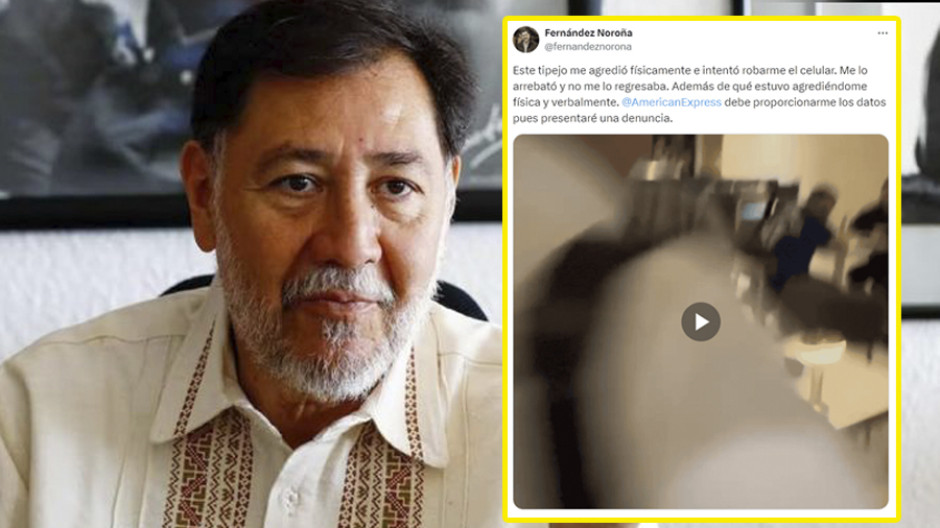 Denuncia Gerardo Fernández Noroña agresión física e intento de robo en el AICM