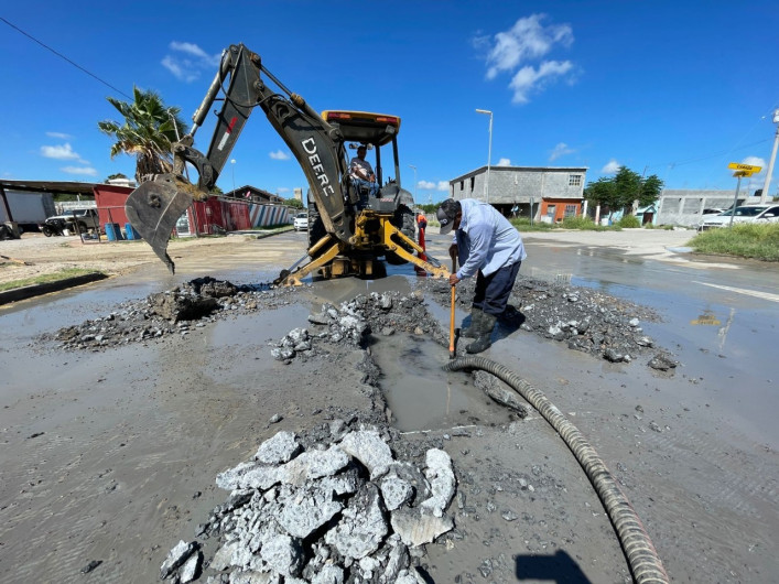Programa COMAPA paro en planta norte por reparación de fuga de 24 pulgadas 