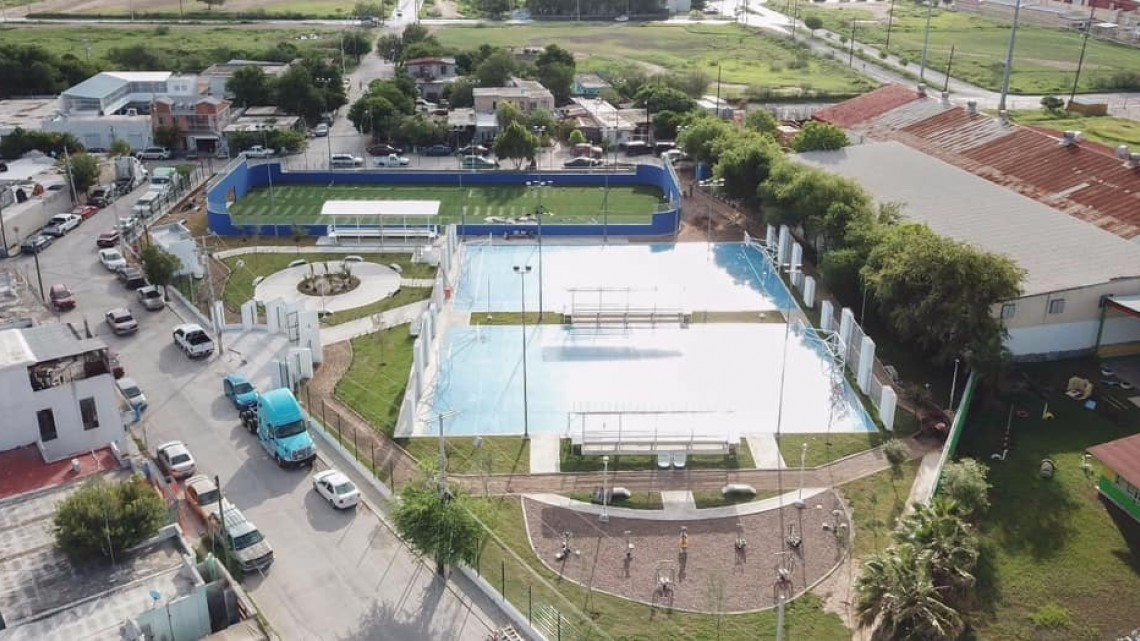 Avanza un 90 por ciento la construcción de la Unidad Deportiva en la colonia "La Fe"