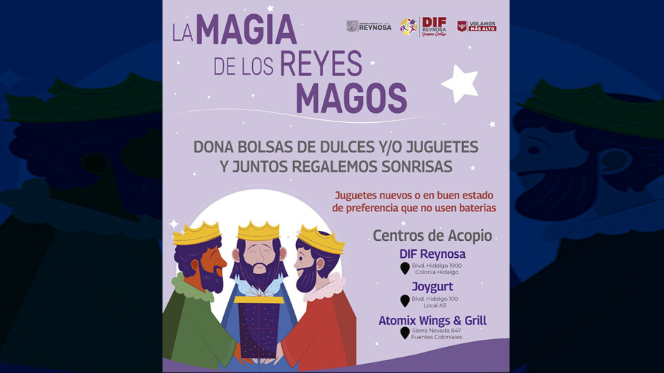 Llama DIF Reynosa a participar en la Magia de los Reyes Magos