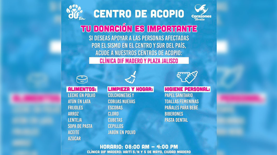 ⁠⁠⁠DIF y Ayuntamientos abren centros de acopio