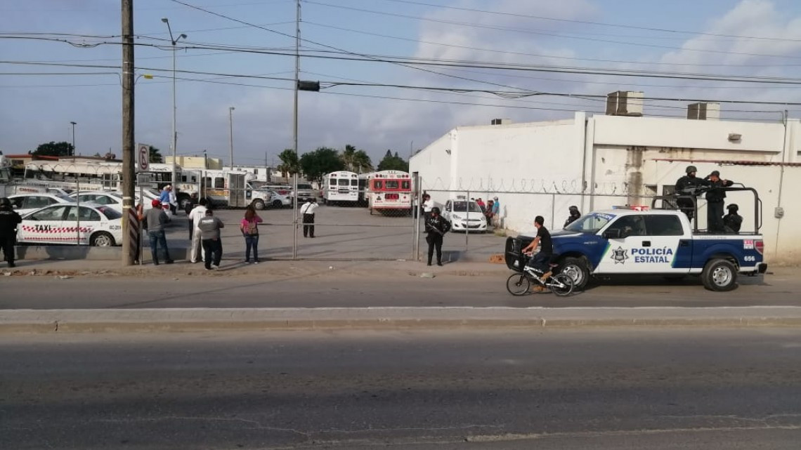 Policía Estatal realiza operativo en contra de taxis y peseras en Matamoros