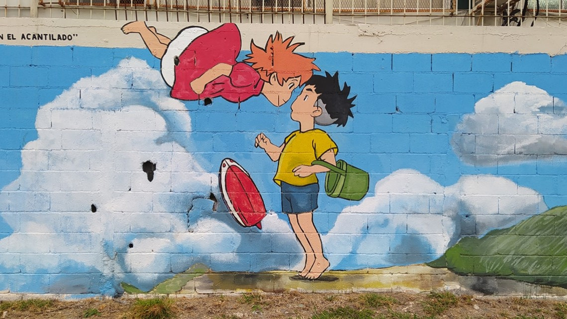 San Nicolás es pintado con imágenes de Studio Ghibli