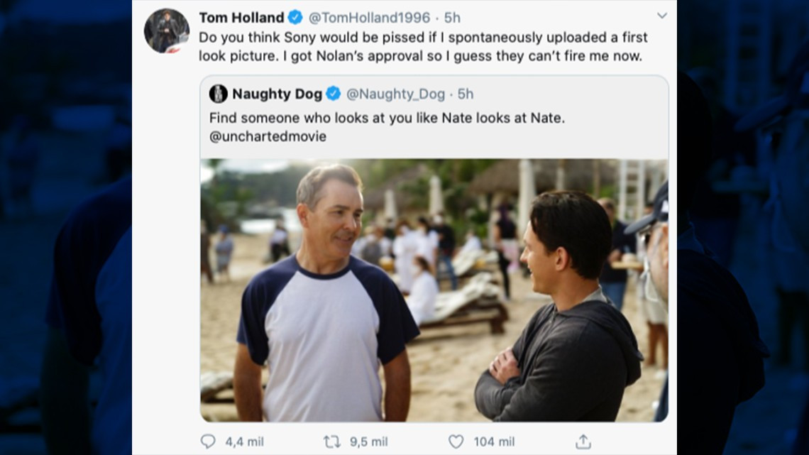 Revela Tom Holland imagen del rodaje de "Uncharted"