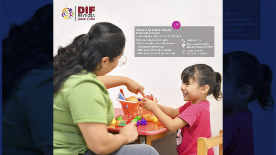 Ofrece DIF Reynosa Servicios de psicología para menores de edad