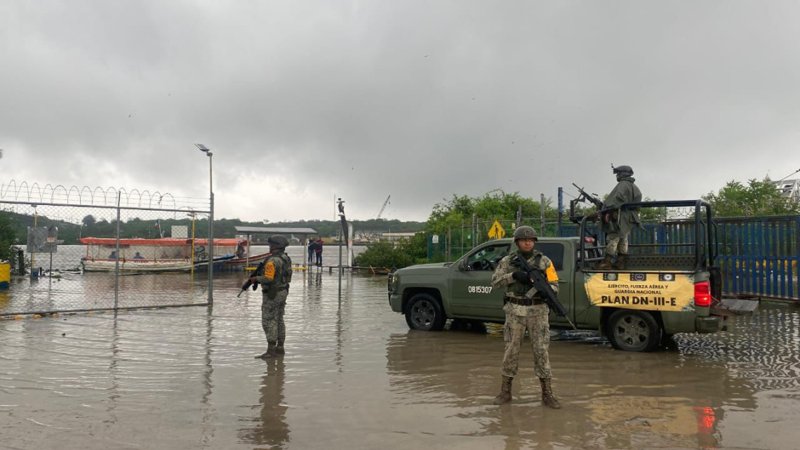 Barry cierra carreteras e incomunica a comuniades en Tamaulipas