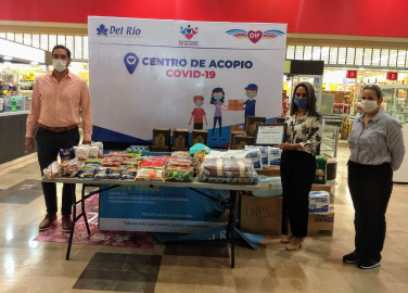 Voluntariado DIF Reynosa agradece al centro comercial Plaza del Río por la donación de alimentos no perecederos