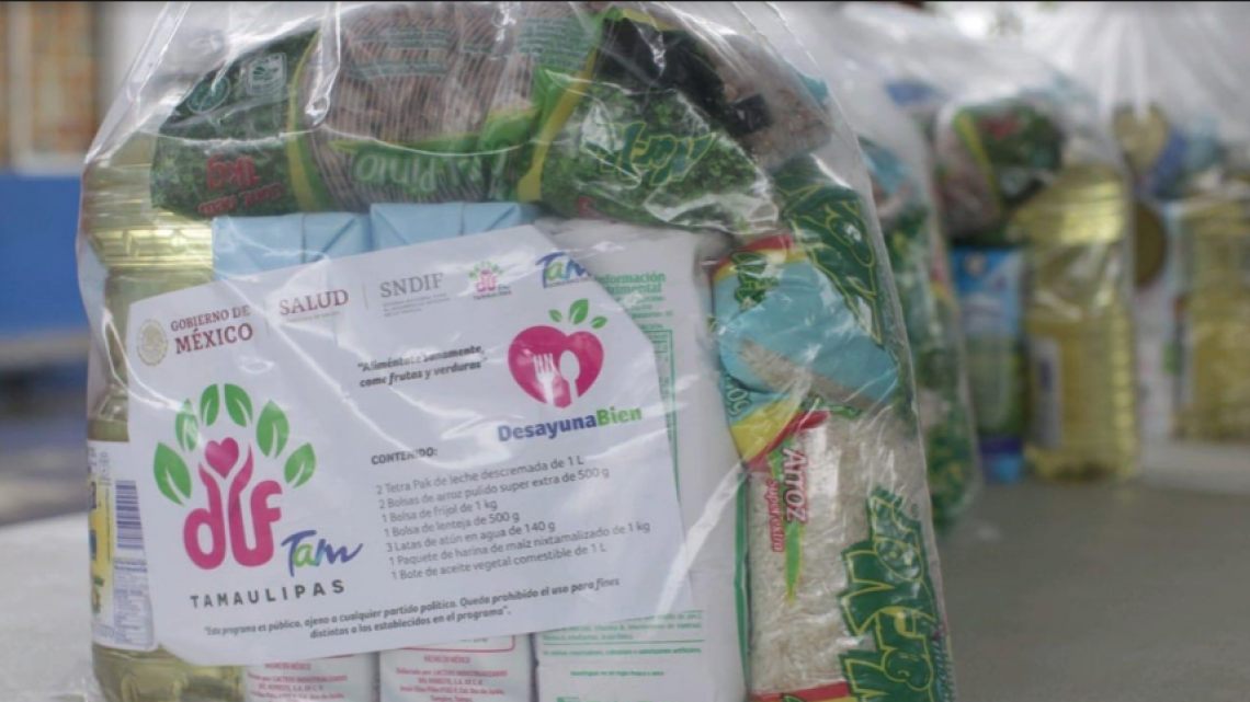 Entrega Gobierno del Estado y DIF Tamaulipas apoyos alimentarios a estudiantes de educación básica