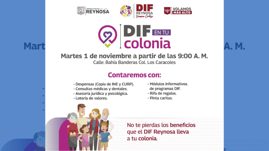 Llegará DIF en Tu Colonia a Los Caracoles