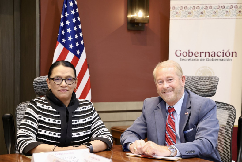 Embajador Ronald Johnson se reúne con Rosa Icela Rodríguez