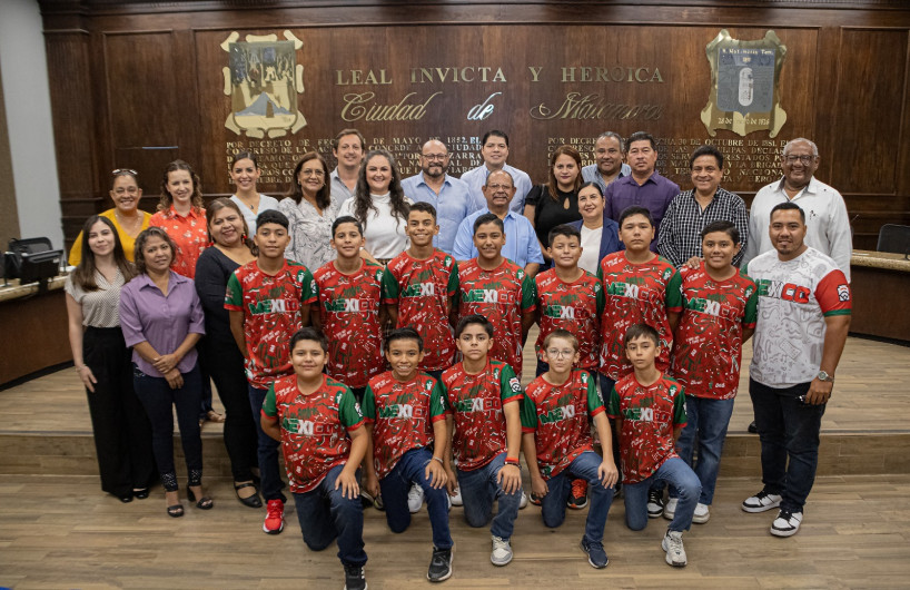 Felicita R. Ayuntamiento de Matamoros a niños campeones de beisbol; representarán a México en el Mundial de Williamsport