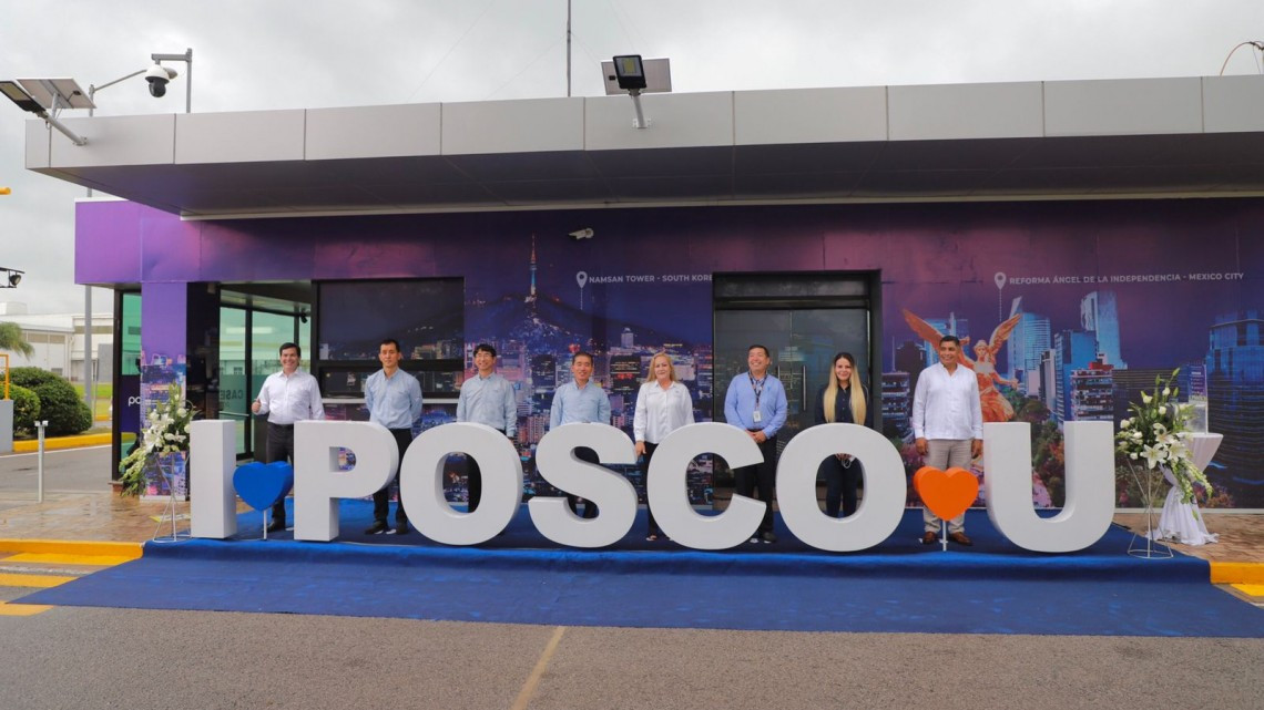 Posco México inaugura en Altamira el primer paradero inteligente de autobuses