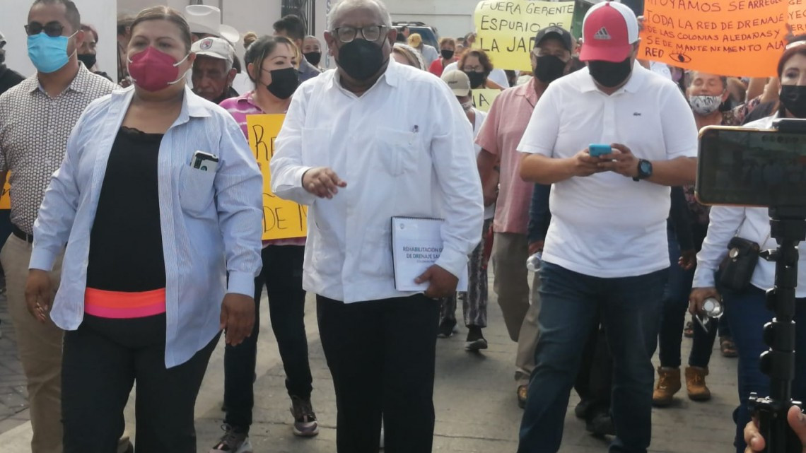Protestan frente a la JAD de Matamoros