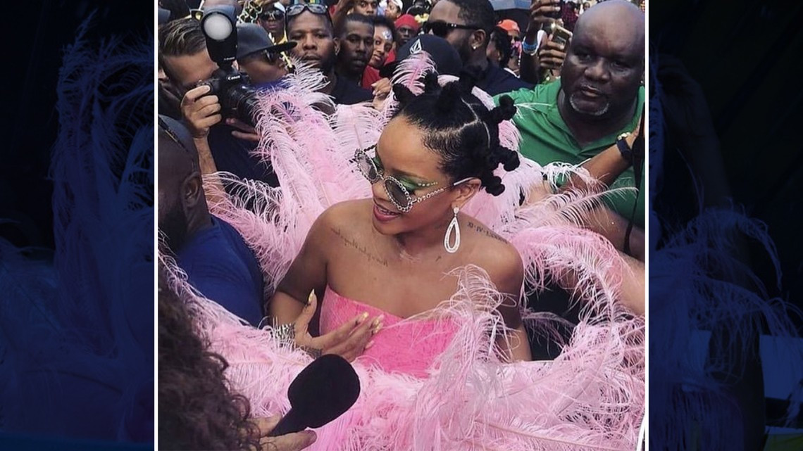 El look de Rihanna para el Carnaval de Barbados