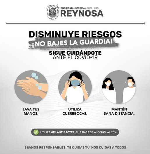 Llaman a Gobierno de Reynosa a no bajar la guardia frente a COVID-19