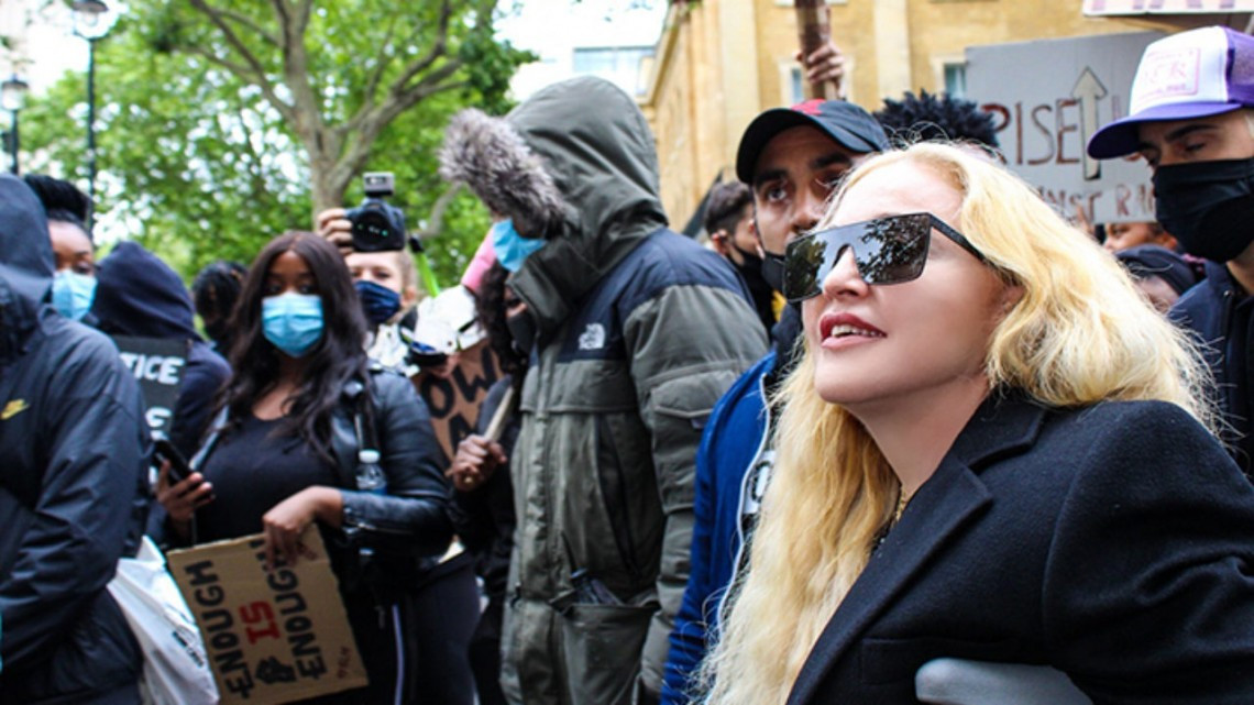Madonna se une a protestas de Black Lives Matter en Londres 