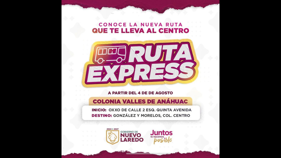 Inician rutas de transporte express de Valles de San Miguel y Valles de Anahuac