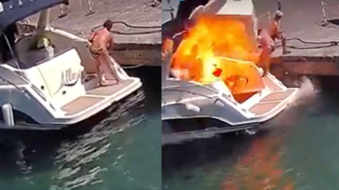 Explosión de lancha lanza al aire a una mujer en Italia