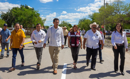 Cumple Gobierno de Matamoros compromisos; entrega obra de pavimentación en Ejido La Gloria