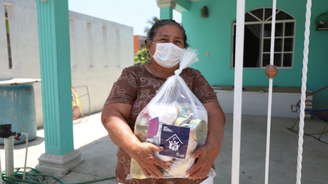Entrega Gobierno del Estado apoyo alimentario a familias de Tampico y Madero