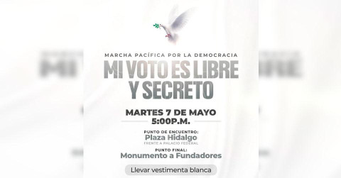 Convoca Carmen Lilia Canturosas a marcha pacífica en favor de la democracia