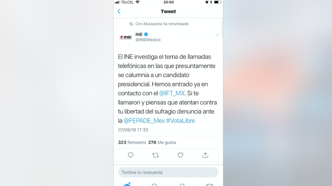 Investigan llamadas contra candidatos