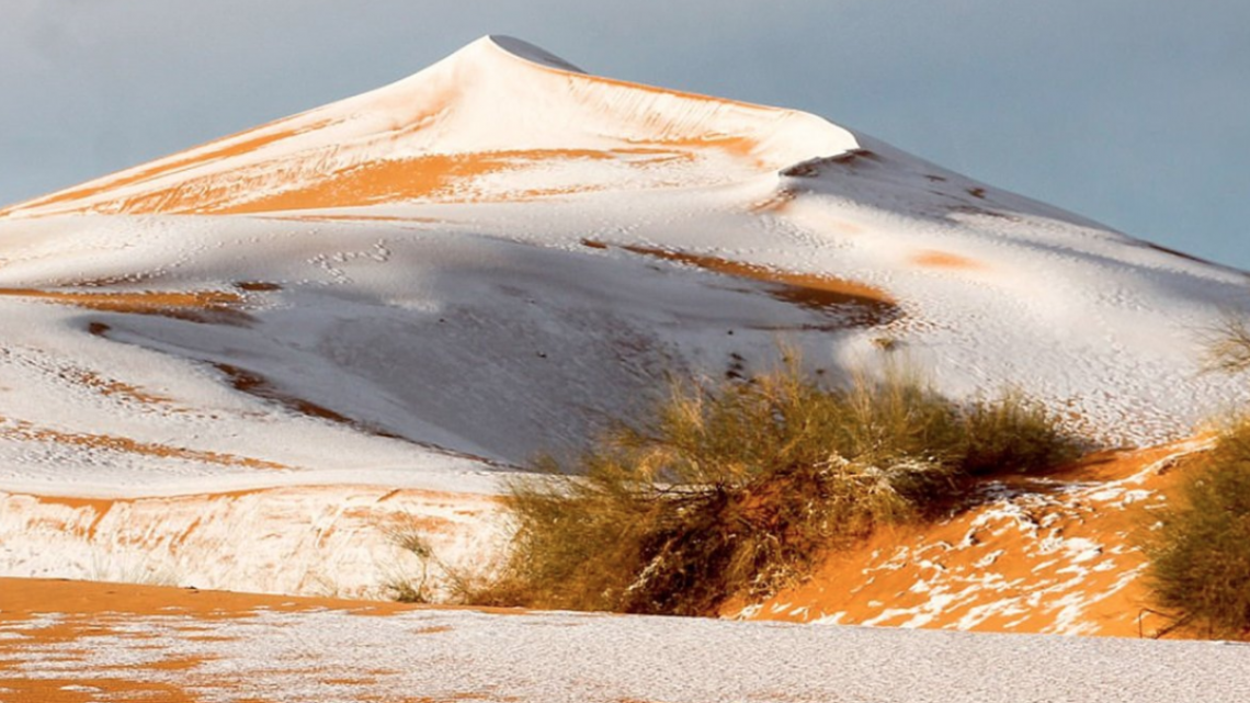 Desierto del Sahara ¡Se cubre de nieve!