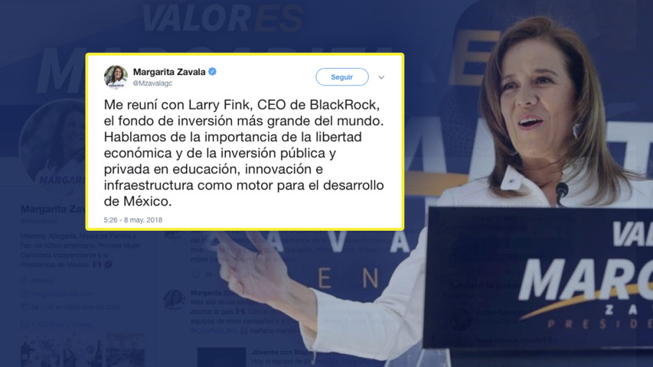 Se reúne Margarita Zavala con Larry Fink