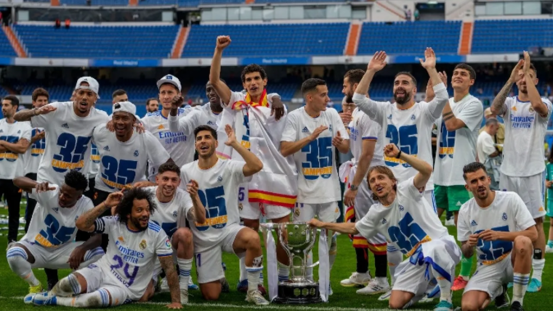 Así festejó el Real Madrid su título 35 de LaLiga
