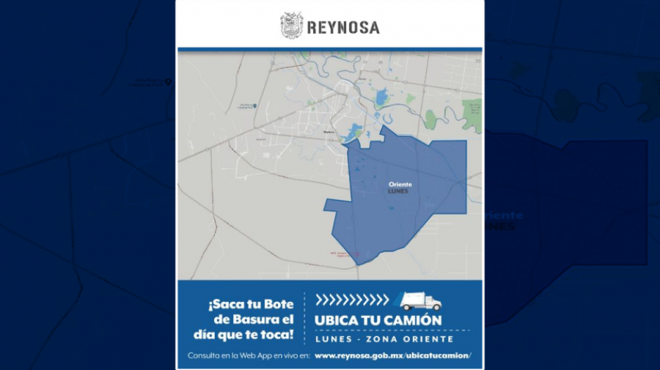 Lunes de recolección de basura para el Sector Oriente