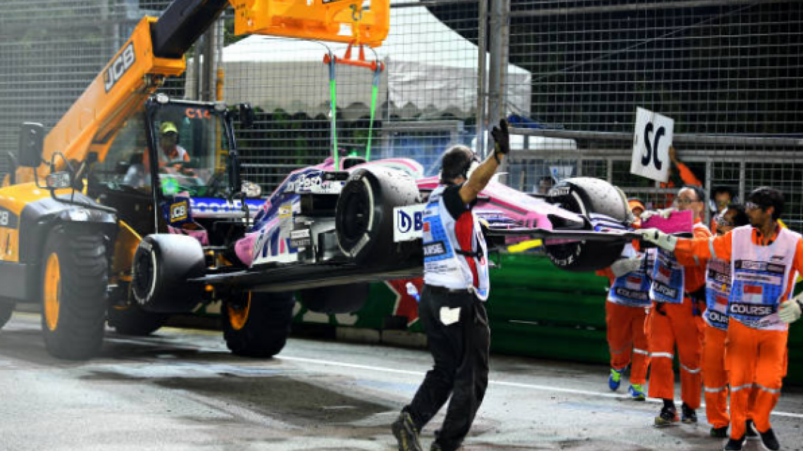 Sebastian Vettel se lleva el GP de Singapur, Checo Pérez termina en la décimo novena posición 