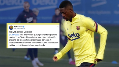 Dembélé será operado el 11 de febrero en Finlandia