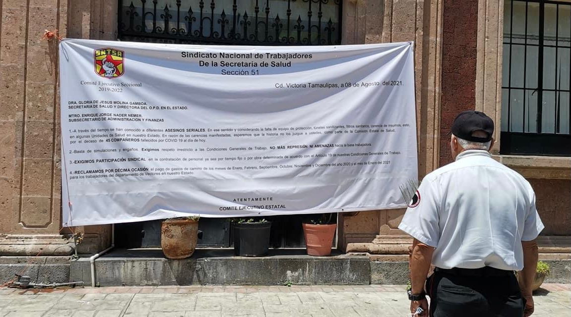 Sindicalizados de Salud se manifiestan por incremento de casos entre el personal 