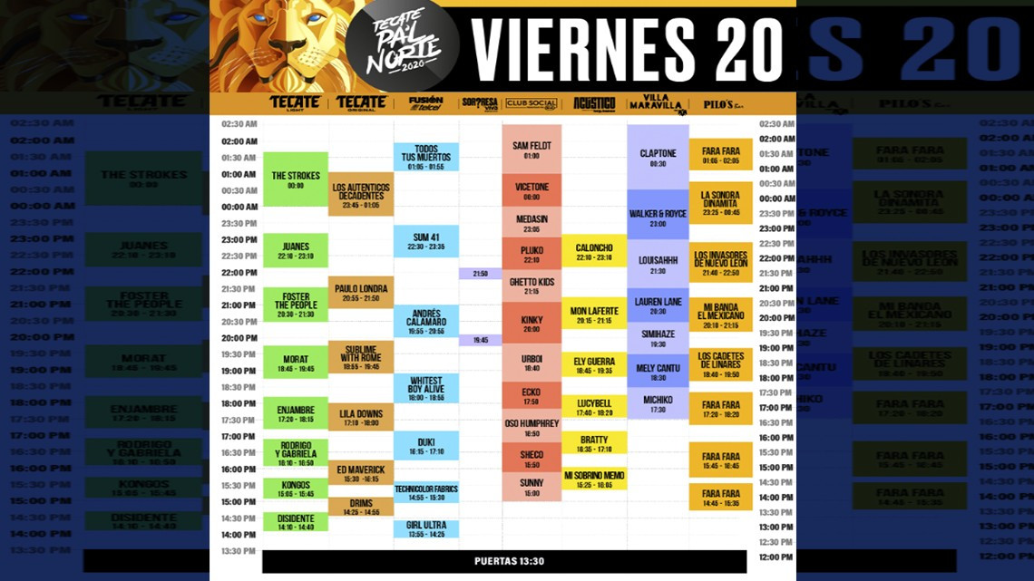 ¡Que no se te pase! Revelan horarios para el Pa’l Norte 2020