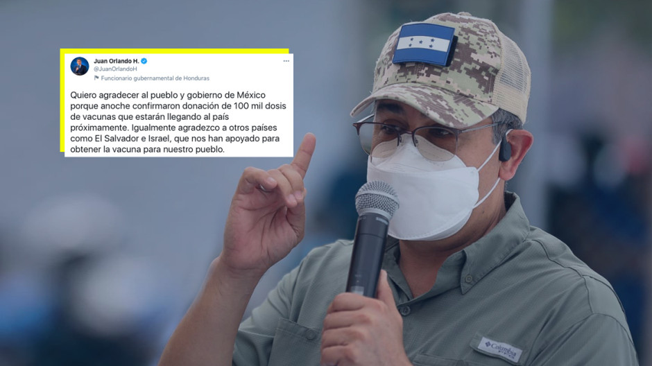 Anuncia Honduras que México les donará 100 mil vacunas anti COVID-19