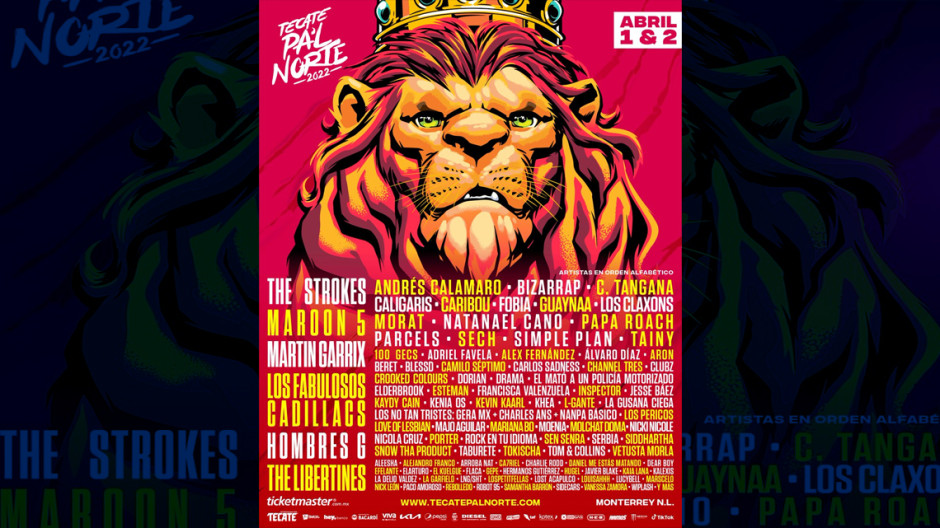 Festival Tecate Pa'l Norte 2022 revela su 'line up' de invitados