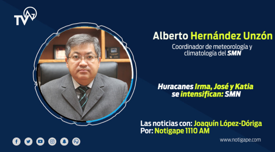 Huracanes Irma, José y Katia se intensifican: SMN