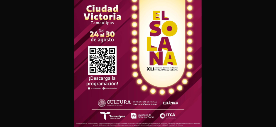 Anuncia ITCA cartelera del XLI Concurso Estatal de Teatro Mtro. Rafael Solana